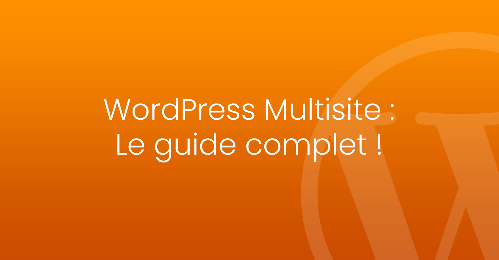 Guide Multisite WordPress