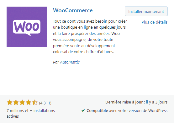 Installer WooCommerce