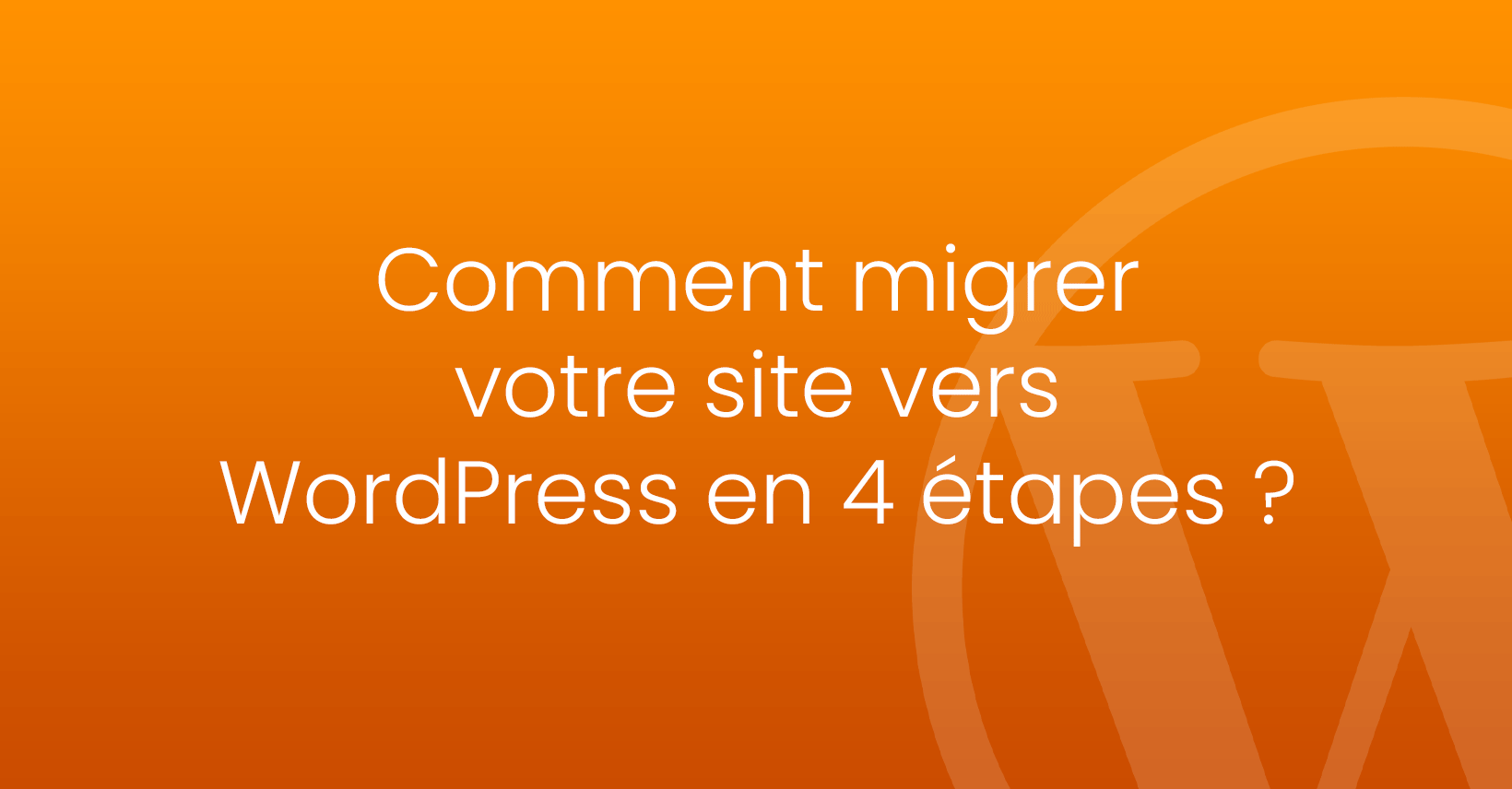 migrer son site vers wordpress