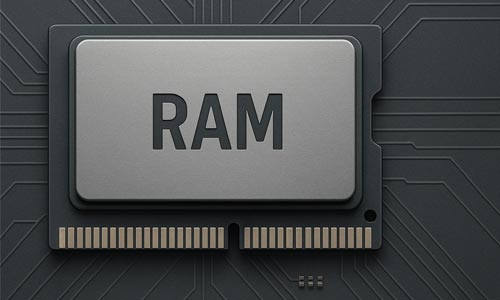 Barrette de RAM sur carte mère