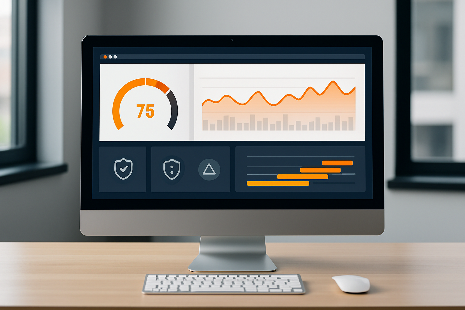 Audit performance WordPress : dashboard affichant l’analyse de performance et de sécurité d’un site WordPress