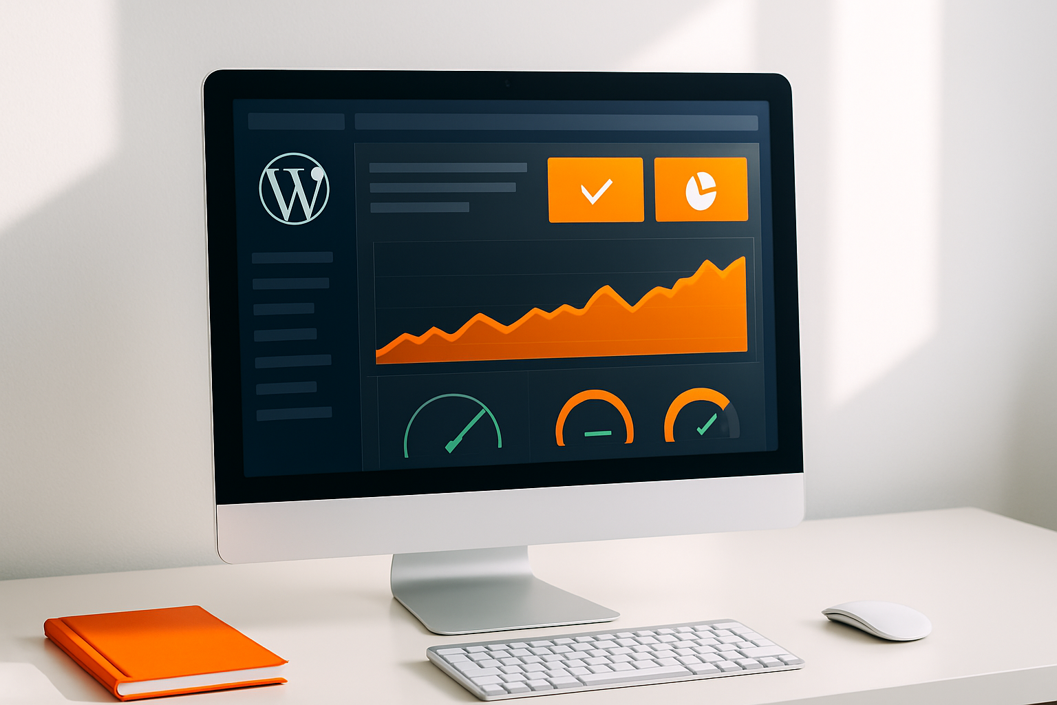 Dashboard WordPress affichant l’optimisation INP pour la performance et le SEO